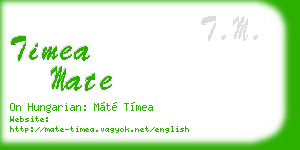 timea mate business card