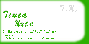 timea mate business card